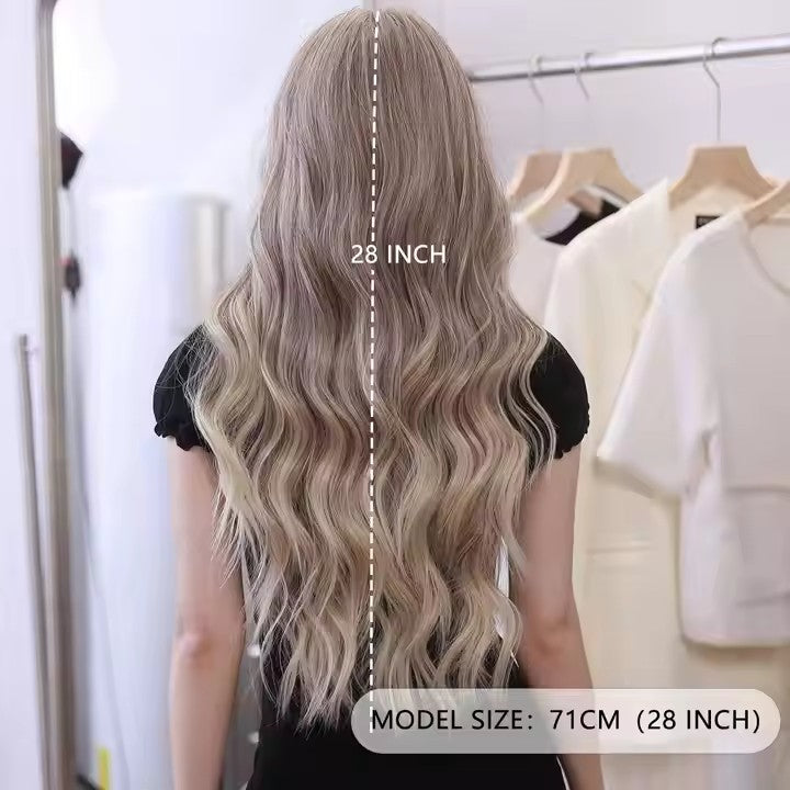 Lace Front Wigs Long Wave Synthetic Wigs Central Women's Wigs 28 Inch 13x4 HD Transparent Lace